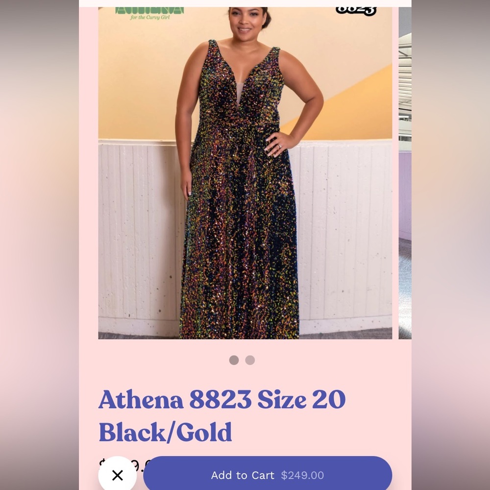 Athena size 20 gold gown
